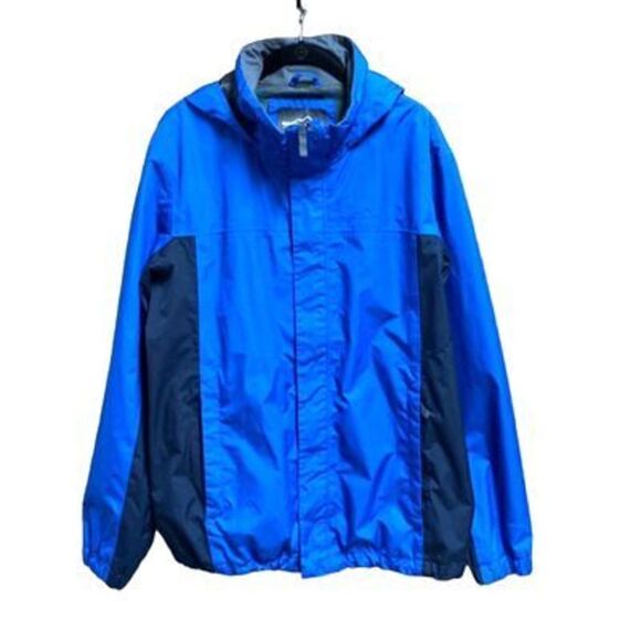 Eddie Bauer Blue Water Edge Light Weight Hooded Jacket Size Large - Picture 1 of 9